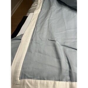 Harbor House Light Ice Blue w White Trim Lined Drapes Curtains Panels 41x84”